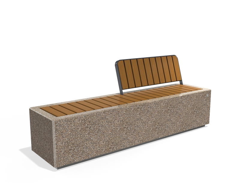 CONCRETE BENCH 268 C ER Resysta exposed aggregate