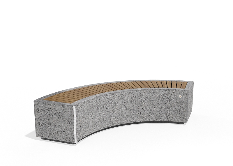 Concrete Benches 268 V ER Resysta, exposed aggregate