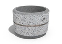 ROUND CONCRETE PLANTER 15 exposed aggregate
