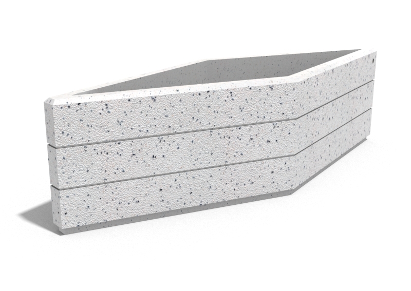 CONCRETE PLANTER 230 exposed aggregate