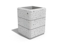 SQUARE CONCRETE PLANTER 81 exposed aggregate