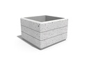 SQUARE CONCRETE PLANTER 224 exposed aggregate