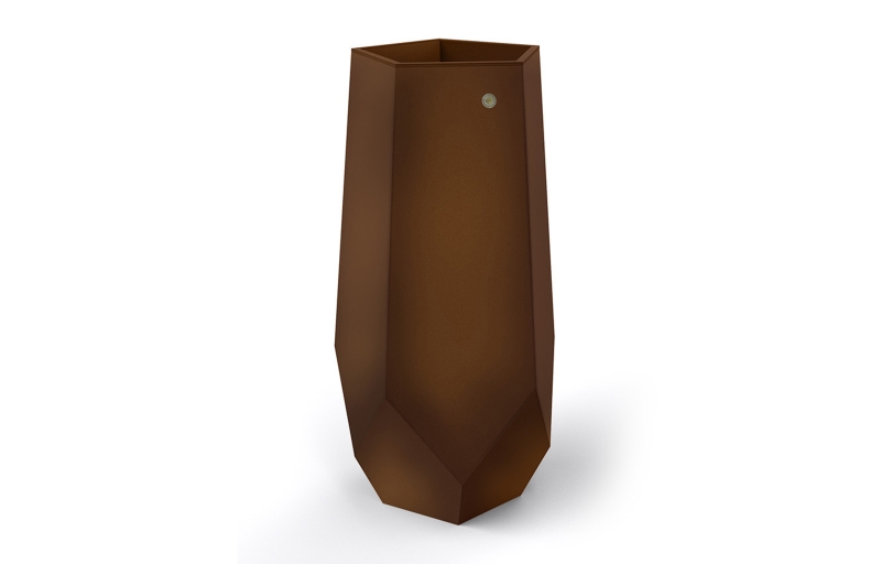 DESIGNER STAINLESS STEEL PLANTER 303 A texured color