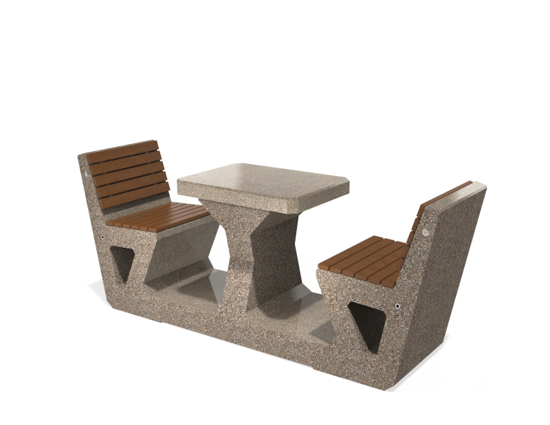 BUSINESS TABLE 284 ER side exposed, table top polished aggregate