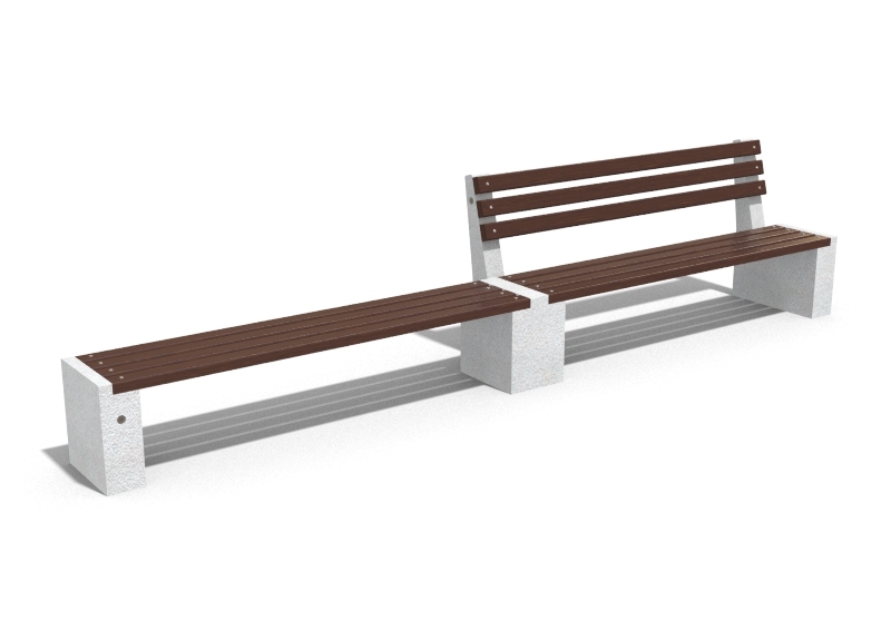 CONCRETE BENCH 239 ES exposed aggregate
