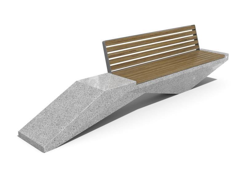 CONCRETE BENCH 246 PS polished aggregate