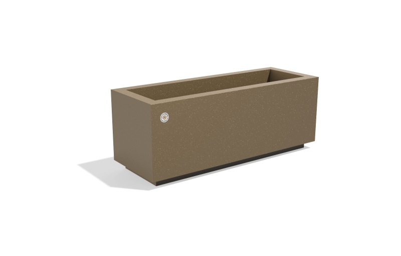 METAL PLANTER 400 S Stainless steel without wheels