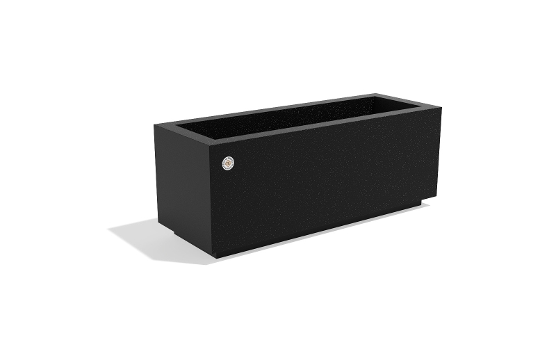 METAL PLANTER 400-W stainless steel, with wheels