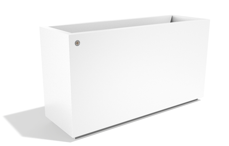 METAL PLANTER 403-W, stainless steel, wheels