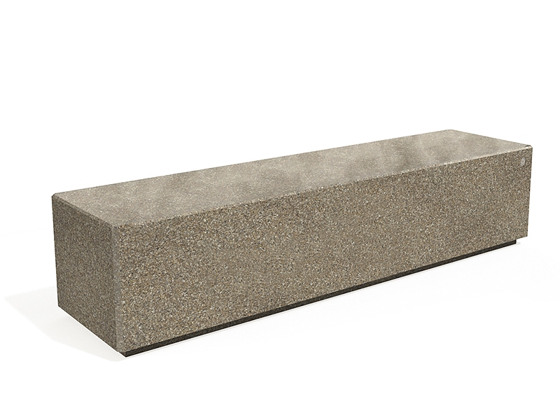 CONCRETE BENCH 268 A seat polished, sides exposed aggregate