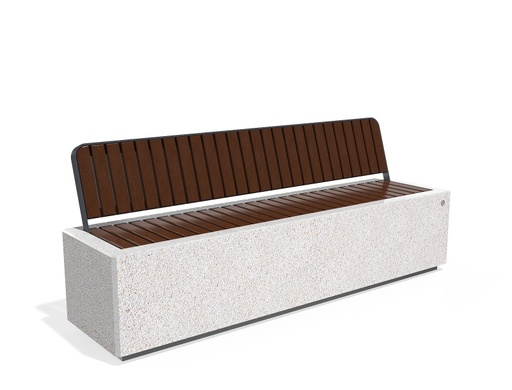 CONCRETE BENCH 268 B Eco Wood Resysta