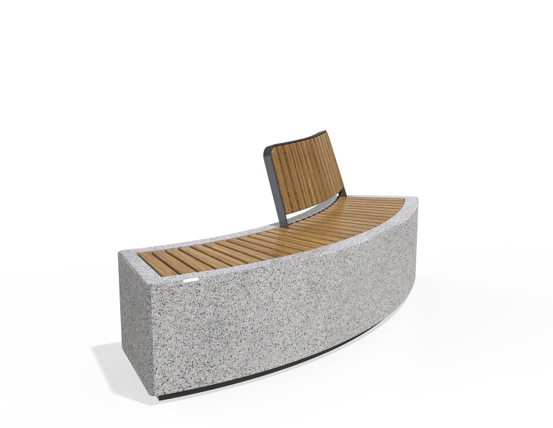 CONCRETE BENCH 268 H ER Resysta exposed aggregate
