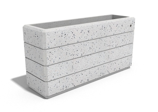 RECTANGULAR CONCRETE PLANTER 132 exposed aggregate
