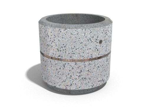 ROUND CONCRETE PLANTER 16 exposed aggregate