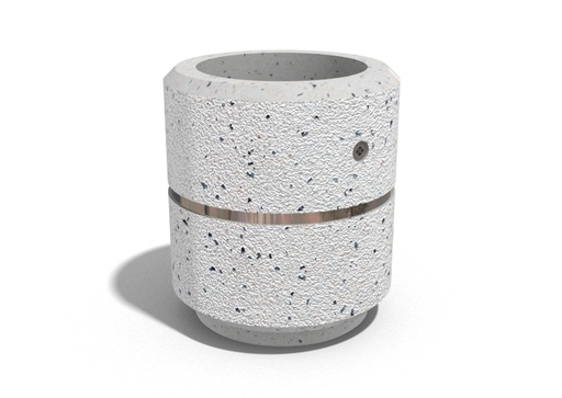 ROUND CONCRETE PLANTER 20 exposed aggregate