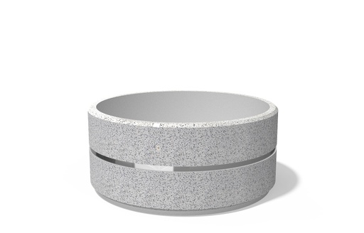ROUND CONCRETE PLANTER 95 exposed aggregate