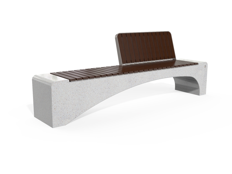 CONCRETE BENCH 247 PR Resysta polished aggregate