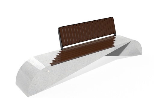 CONCRETE BENCH 248 PR Resysta polished aggregate