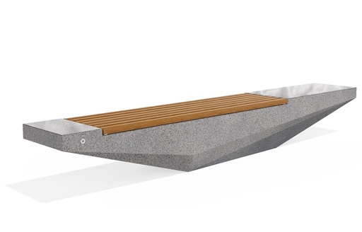 CONCRETE BENCH 321 PR Resysta polished aggregate