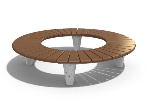 CONCRETE ROUND BENCH 151 ER Resysta exposed aggregate